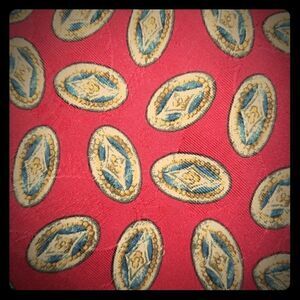 Ermenegildo Zegna Red Luxury Geometric Oval Print